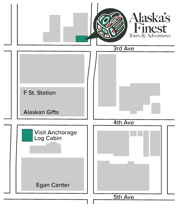 Alaska's Finest Tours & Adventures Location Map Alaska's Finest Tours & Adventures Location Map