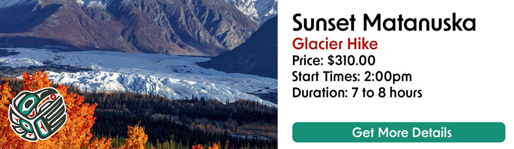 Sunset Matanuska Glacier Hike