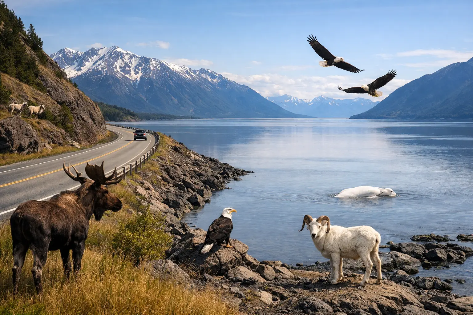 Turnagain Arm Wildlife Drive From Anchorage